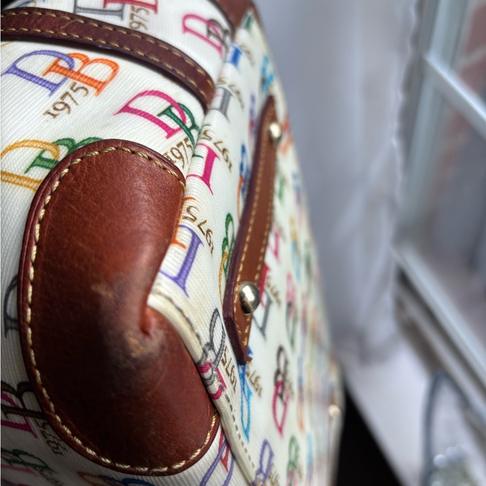 Dooney & Bourke Multicolor Logo Satchel - Picture 12 of 14
